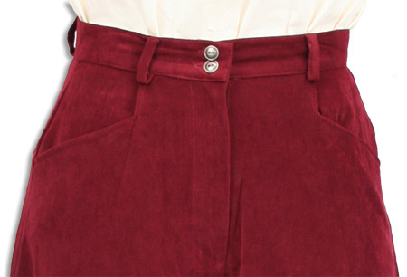 Sueded Riding Pants - Burgundy