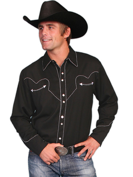 Vaquero Western Shirt - Black