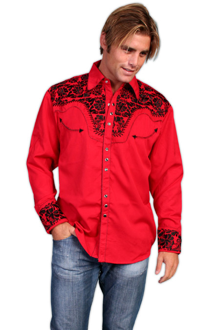 Gunfighter Western Shirt - Red